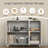 3-Door Accent Sideboard With Wavy Texture