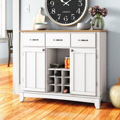 Fc Design 52w Sideboard Storage Cabinet With Wine Racks, Storage Cabinets,  Drawer, Large Dining Server Cupboard Buffet Table : Target