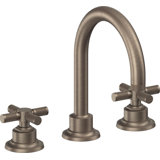 Descanso 8" Widespread Lavatory Faucet with Cross Knurled Handle and ZeroDrain