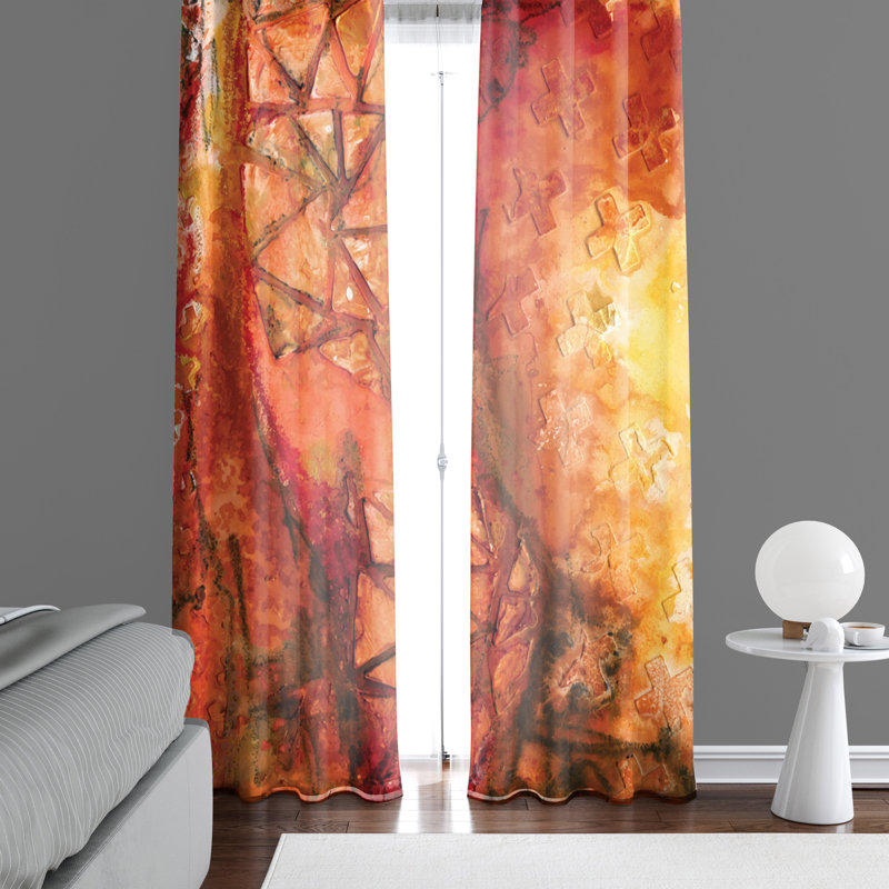 Paire de rideaux semi-transparents Saidie, L 40 po x H 52 po