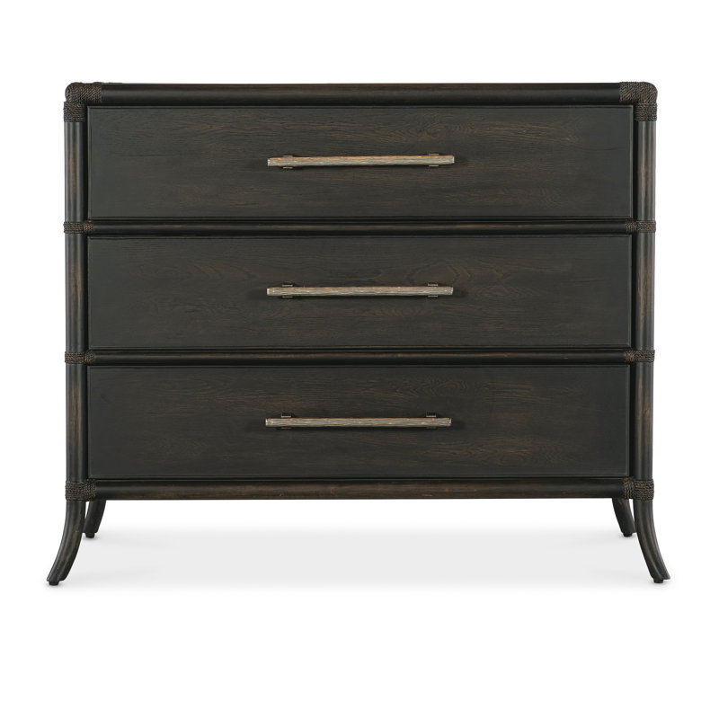 Commode en rotin Retreat, Sable noir
