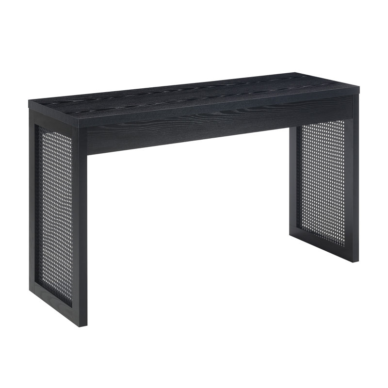 Brandasia Weave Hall Console Table/Desk, Black
