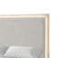 Ensemble de chambre pour grand lit en bois gris patiné avec détails blancs et argentés - Ensemble de 3 pièces avec 2 tables de chevet-131011051