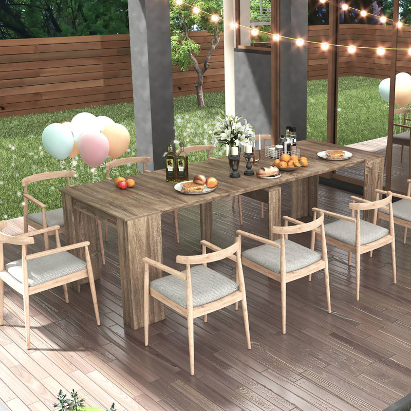 Extendable Dining Table, Brown