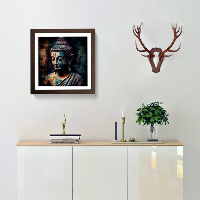 Single Picture Frame Print on Wood, Walnut
