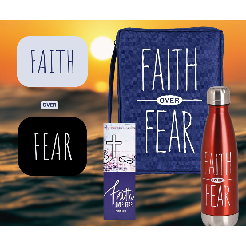 Bouteille d'eau Faith Over Fear Red 17 oz