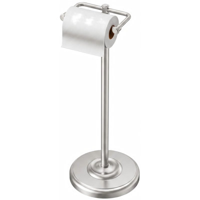 Porte-papier hygiénique sur pied, style vintage, en acier inoxydable 304, compatible avec les rouleaux standard et méga, (noir)