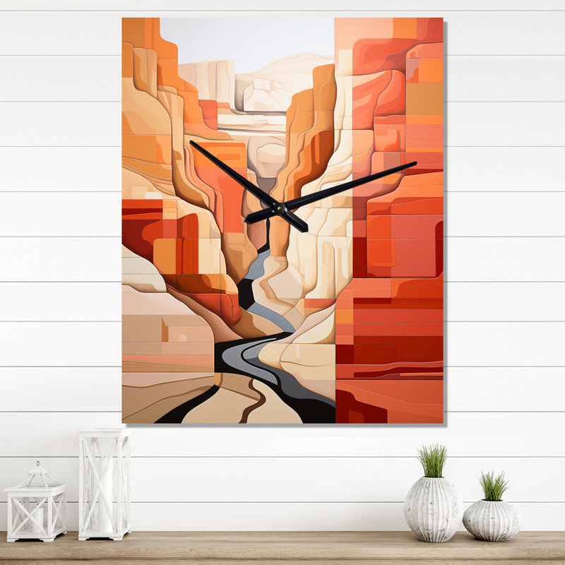 Abstract Canyon Desert Storm - Horloges murales Canyon, Médium