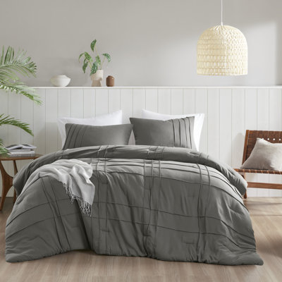 Harris Pinch Pleated Soft Washed Boho Comforter Set
