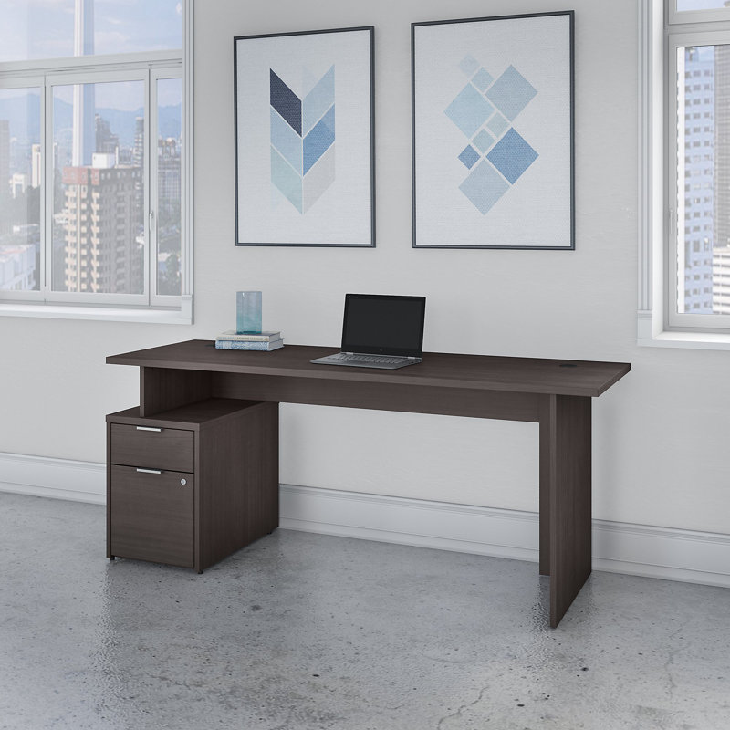 Bureau Jamestown, H 29,65 po x l 71,02 po x P 23,66 po, Gris orage