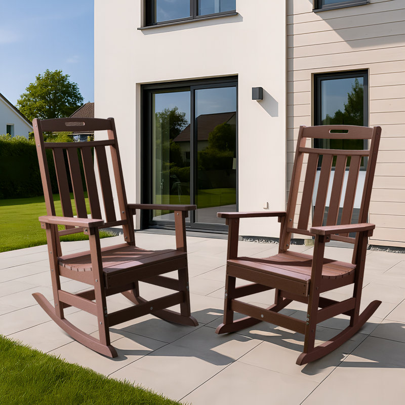 Chaise berçante HDPE, Brun