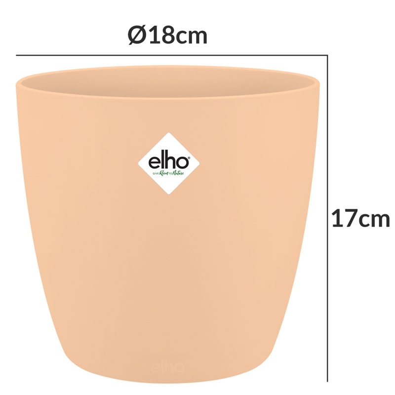 Pot Planter, 18cm H x 17cm W x 17cm D, Nude