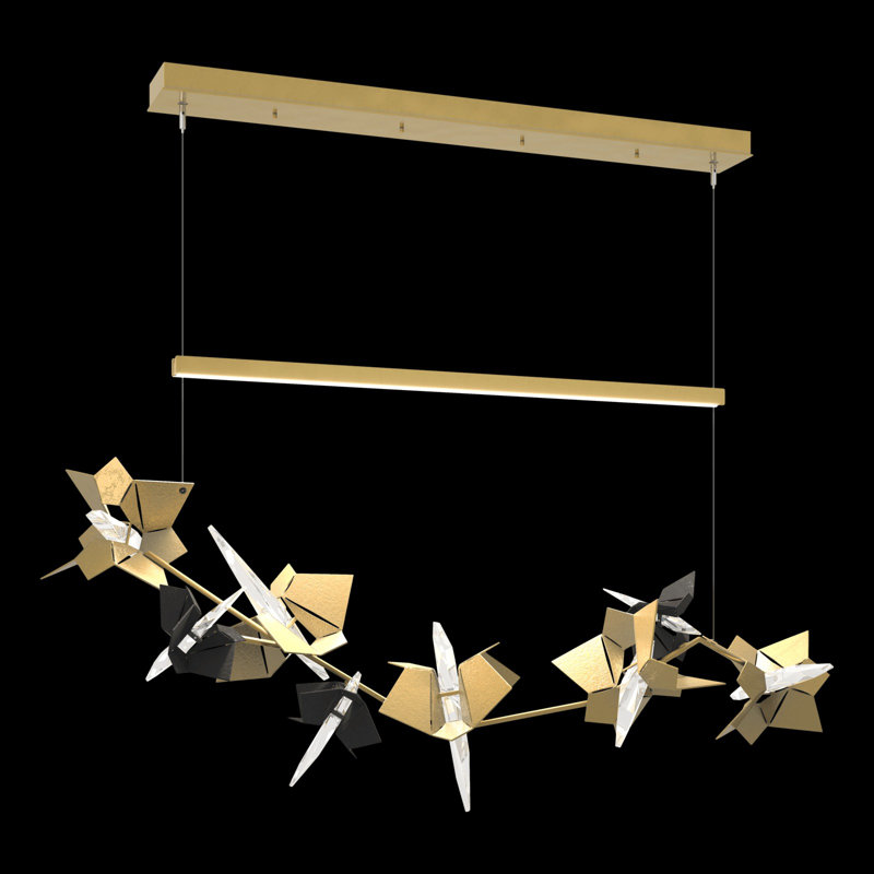 Luminaire suspendu pour îlot de cuisine Belladonna, Noir, Laiton moderne