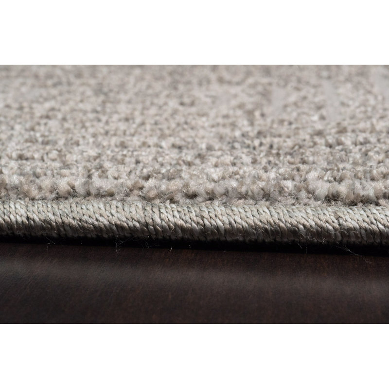 Tapis gris à motif géométrique Kemilly, Rectangle 5 pi 3 po x 7 pi 7 po