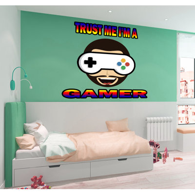Décoration de salle de jeux, décorations de chambre de garçons pour chambre à coucher, autocollants muraux de salle de jeux vidéo, art mural pour enfants, salle de jeux pour salon - GD533
