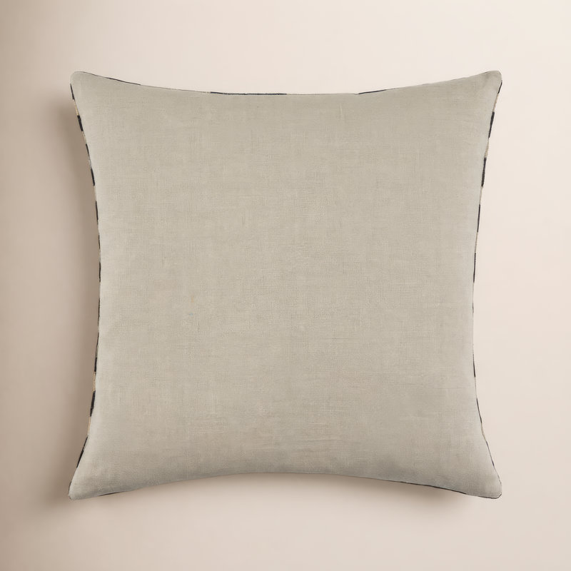 Coussin décoratif Marzano, Noir / Beige, Housse de coussin seulement - sans coussin, Carré 18 po