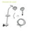 Pomme de douche double multifonction - Système de douche avec pomme de douche à pluie de 4,7 po, douche à main à 7 fonctions, barre coulissante réglable-122404589