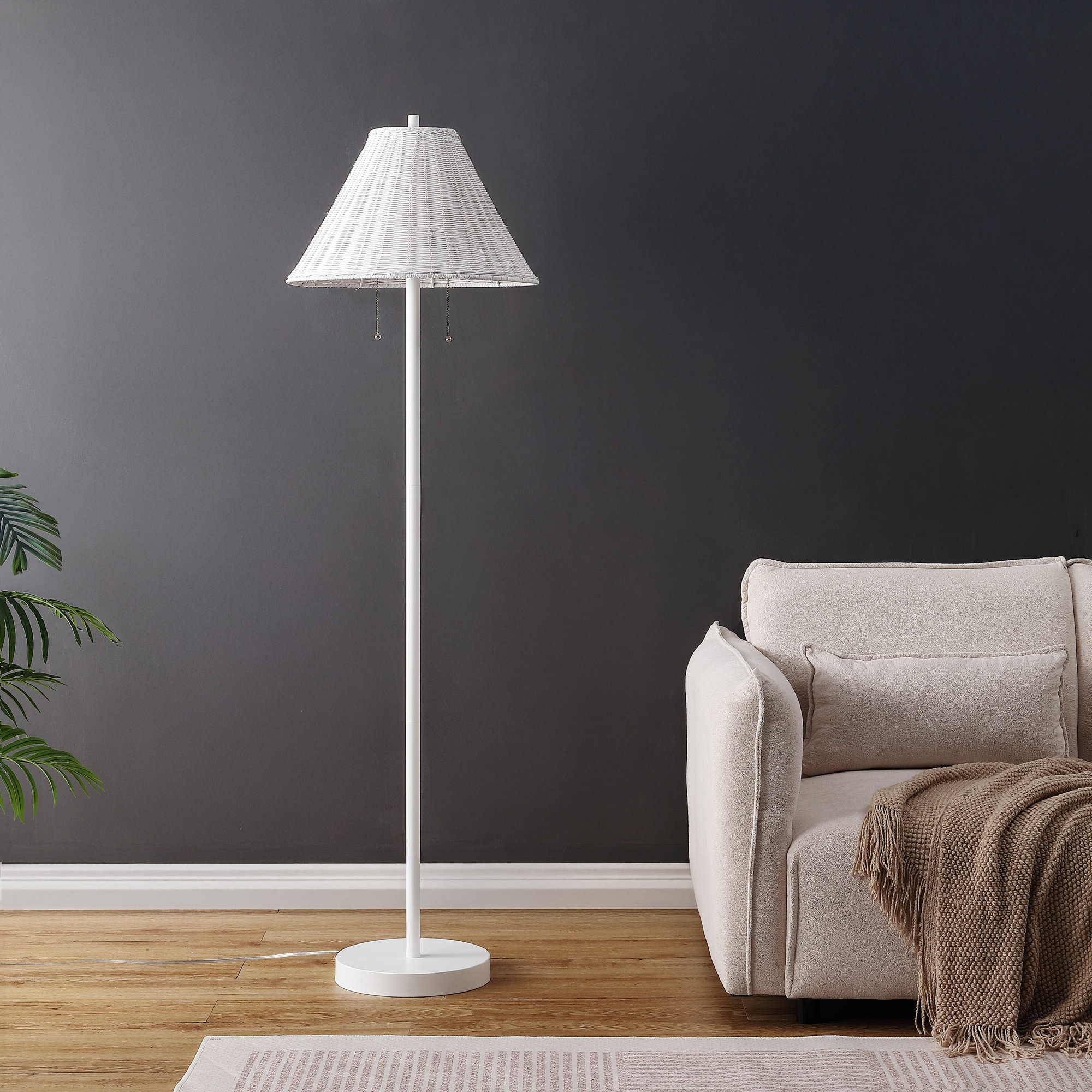 Igby 61'' Floor Lamp, White