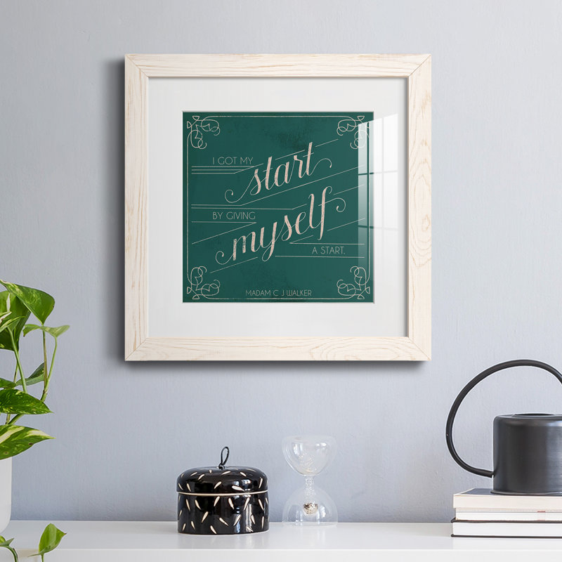 «Madam Walker Quote II», reproduction encadrée de qualité supérieure - prête à être accrochée, Papier avec cadre blanc, Blanc