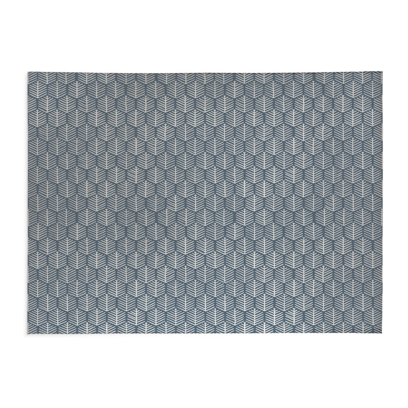 Tapis de cuisine antidérapant léger Stitch Patch, Bleu, Rectangulaire 3 pi x 5 pi