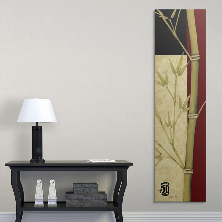 Impression d’art graphique, "panel ii" par jennifer golfberger Meditative Bamboo, H 72 po x l 19 po x P 1,5 po, Toile