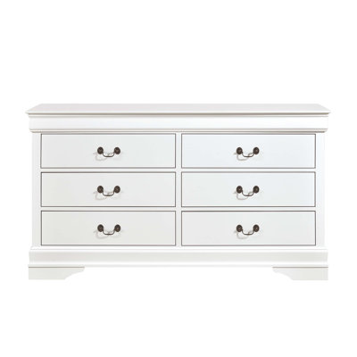 Commode blanche traditionnelle de style Louis Phillippe