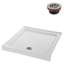 Base de douche d'angle en acrylique Streamline l 36 po x P 36 po, drain inclus
