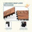  Carreaux de terrasse en bois naturel 12 po x 12 po Acacia