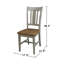 Ensemble de salle à manger à piédestal en bois massif 3 pièces Strauss-2146201375-2117175759
