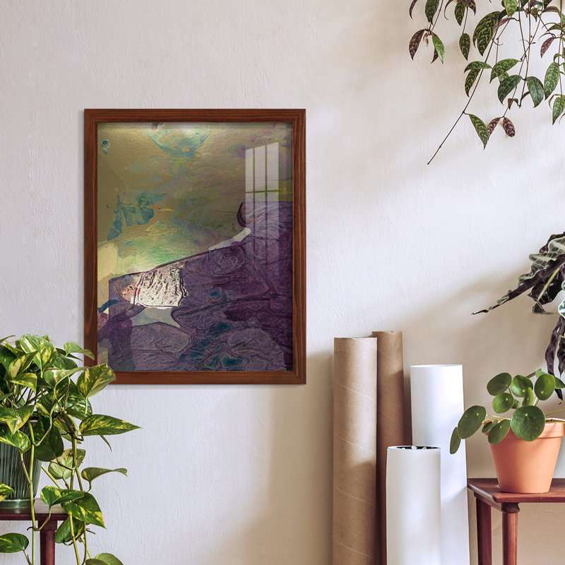 Paysage de Monet IV sur papier, H 15 po x l 12 po x P 1 po, Châtaigne