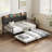 Storage Twin Daybed with Trundle, Upholstered Headboard, Metal Frame, and Built-in Charging Station-604911428