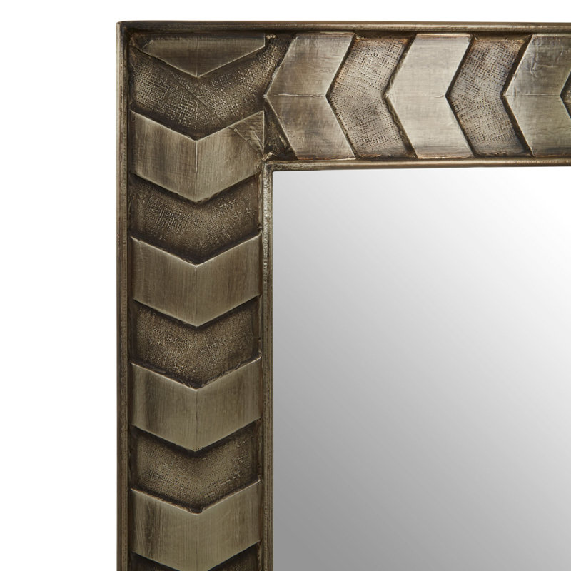 Mahaffie Solid Wood Flat Wall Mirror