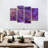 Dynamic Abstract Purple Abstract On Canvas 4 Pieces Set-92763824