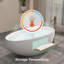 Baignoire de trempage autoportante 59 po. X 30 po. Blanc