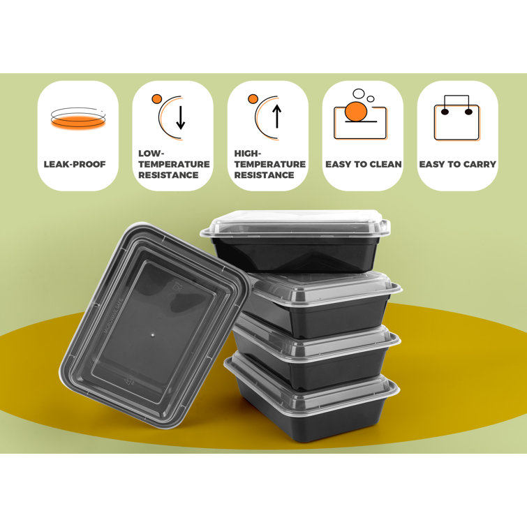 Prep & Savour Rectangle Prep Meal 32 Oz. Food Storage Container