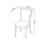 22cm H Fabric Upholstered Side Chair in Grey