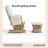 Hoop Glider and Ottoman - Driftwood and Ivory Boucle-350106382-350106384