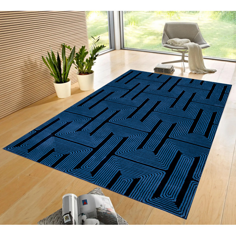 Geometric Area Rug, Rectangle 200 x 290 cm