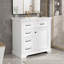 Meuble-lavabo autoportant de 36 po avec comptoir en céramique, 4 tiroirs et 1 porte à fermeture en douceur-1572114369
