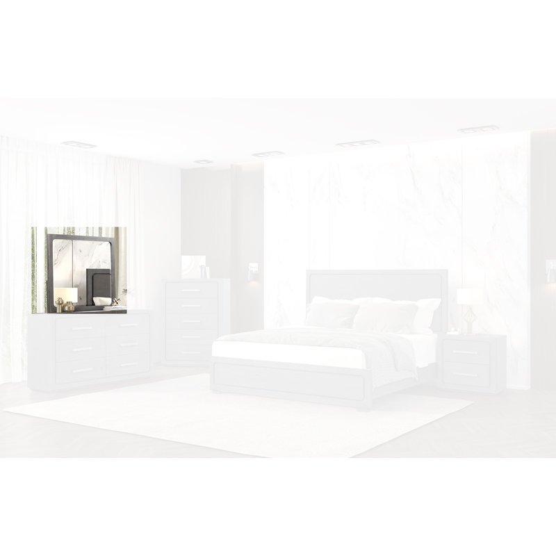 Miroir pour commode Eystein, Gris chaleureux