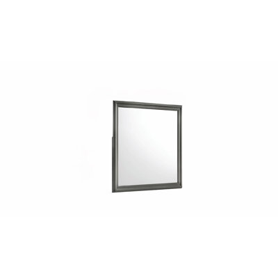 Miroir de style moderne Blaze en bois et en métal