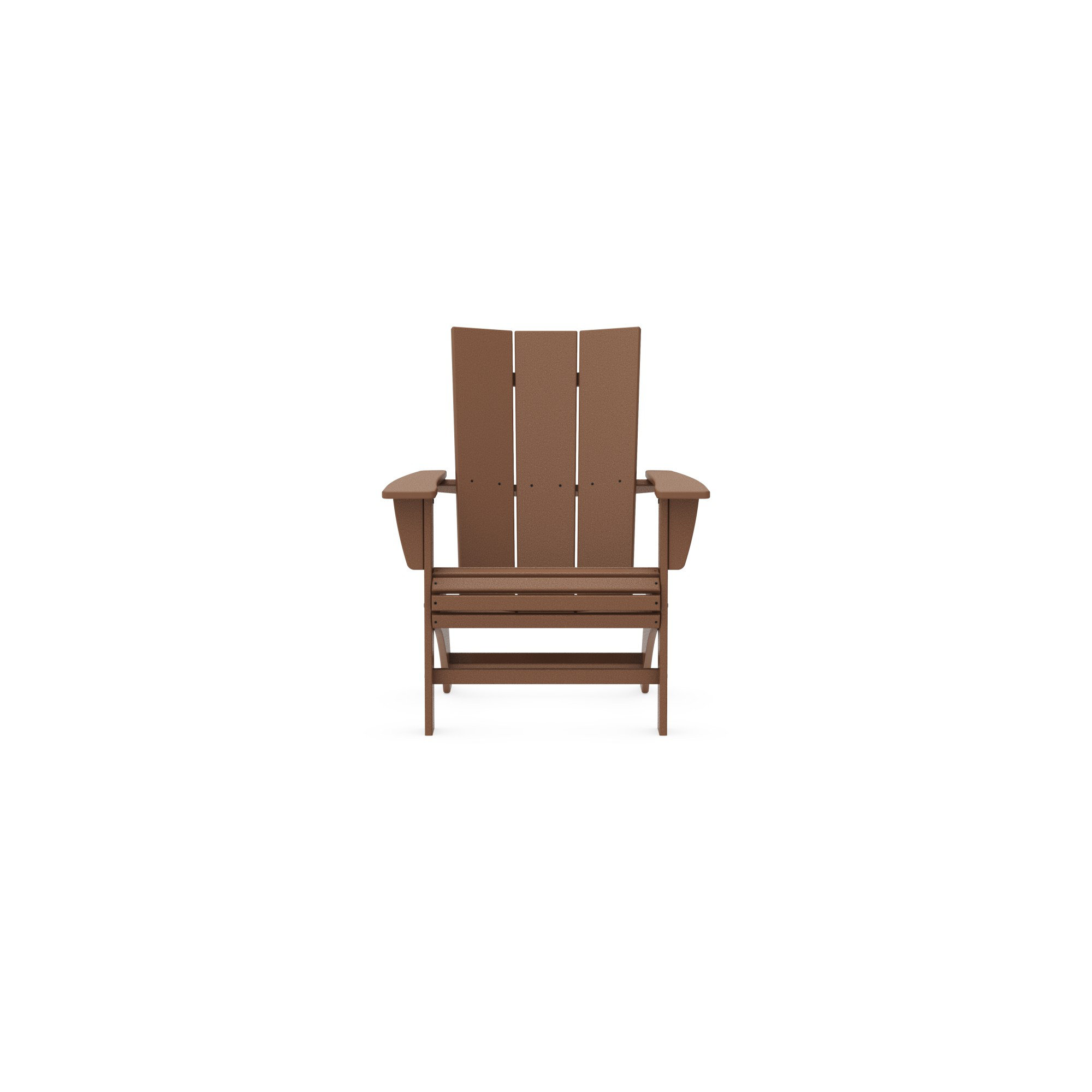 POLYWOOD Modern Curveback Adirondack Chair, Teak
