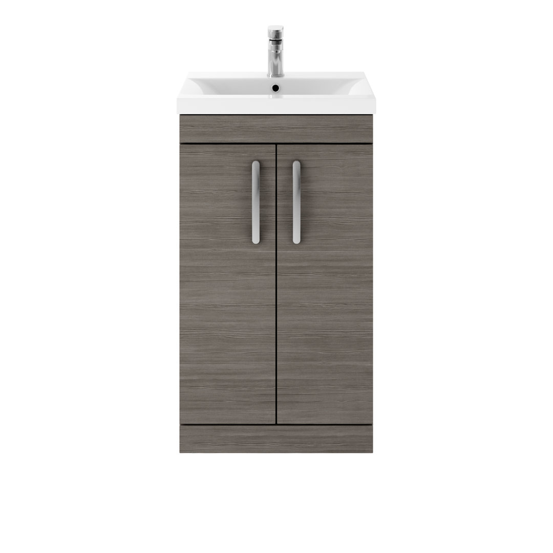 Athena Gloss Grey 500mm Free-standing Single Vanity Unit