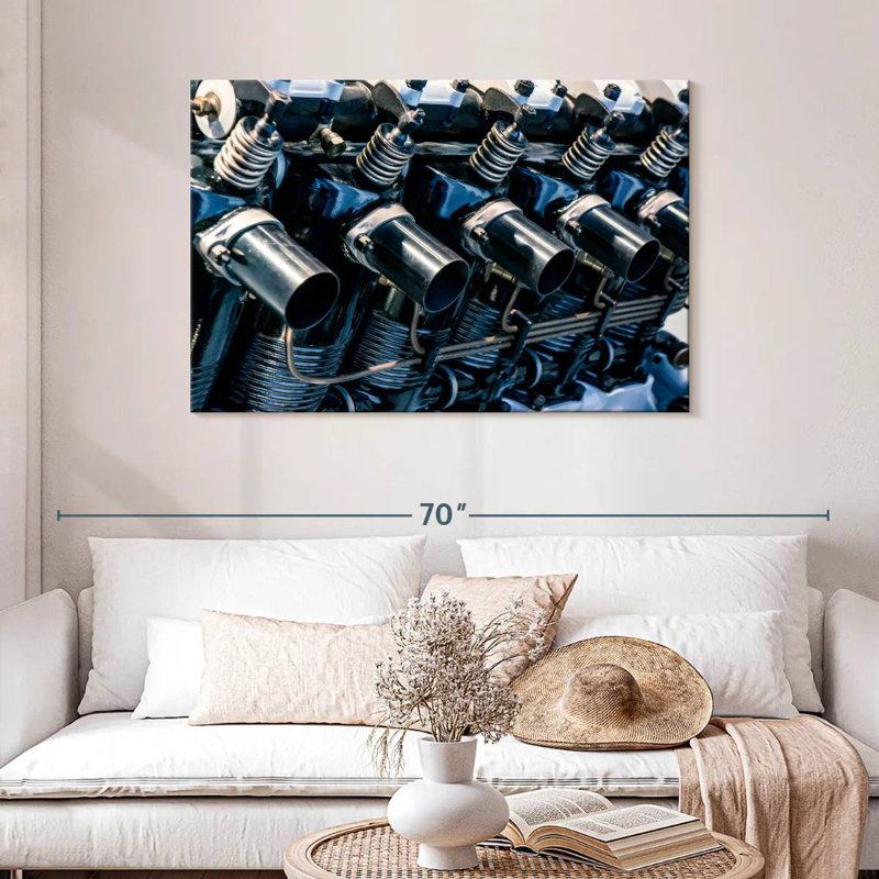 Mehar Car Engine Close Up, 30" H x 45" W