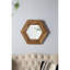 Miroir hexagonal à cadre en bois 18,5 po x 18,5 po, rehaussant l'ambiance de la maison