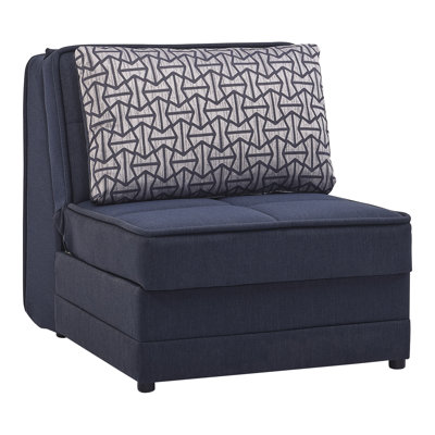 Studio Fabric Upholstered Convertible 3-in-1 Sleeper Arm Chair With Storage