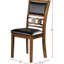 2 chaises d'appoint de salle à manger Teri, finition noyer, assise à coussin, élégance contemporaine, 2 chaises à aspect de nœuds, look, sérénité, charme, représentant