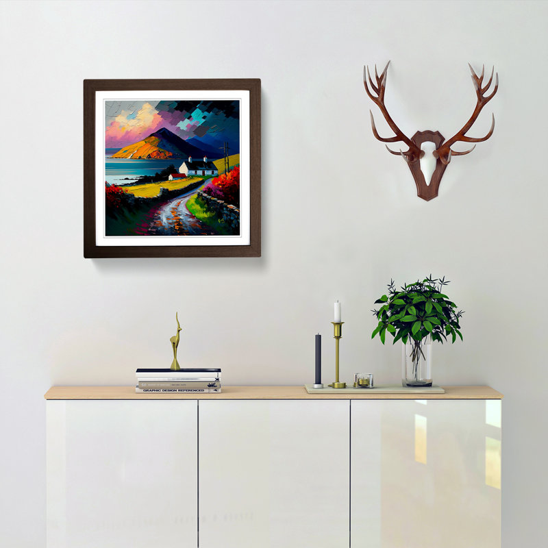 Ireland Palette Knife - Framed Print, Walnut