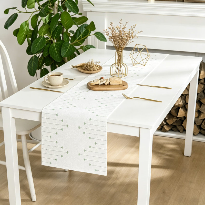 Chemin de table Boho pour décor rustique de style campagnard, décoration de table de salle à manger en toile de jute style macramé
