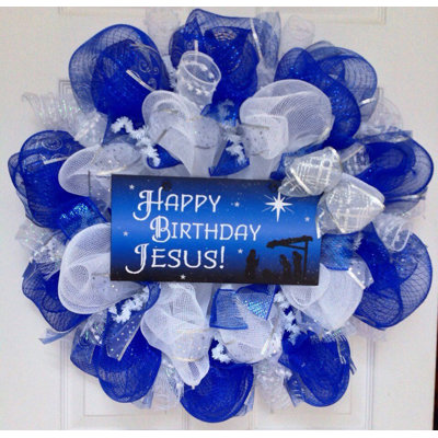 Christmas Wreath Happy Birthday Jesus